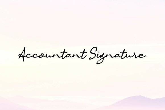 Accountant Signature: A Premium Script Font for Campaigns