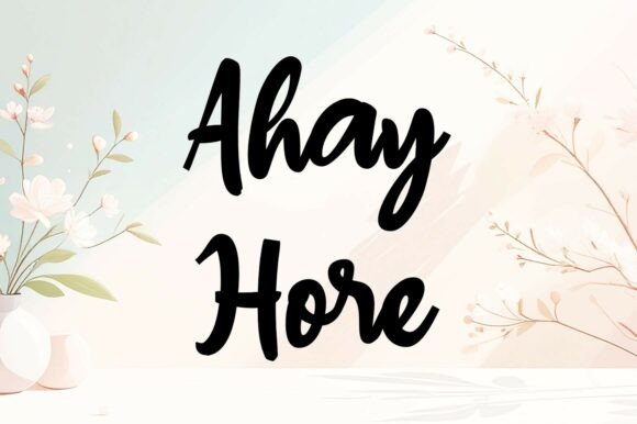 Ahay Hore: A Modern Script Font for Brand Identity