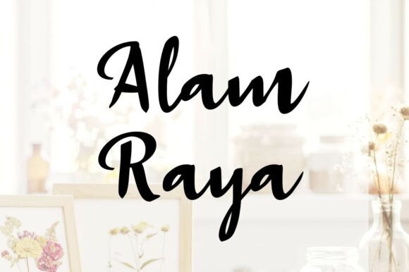 Alam Raya: A Cosmic Script Font for Crafters