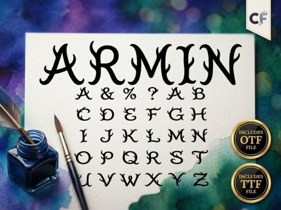 Armin: A Dark Fantasy Display Font for Web Design
