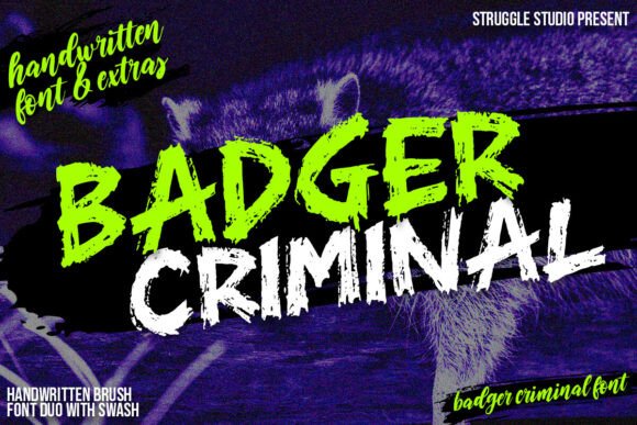 Badger Criminal: The Gritty Display Font for Bold Campaigns