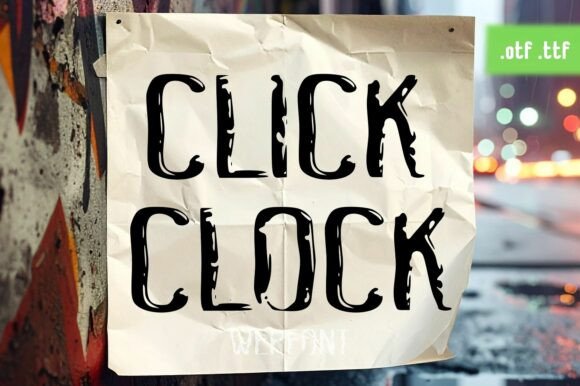 Click Clock: A Bold Display Font for High-Impact Campaigns