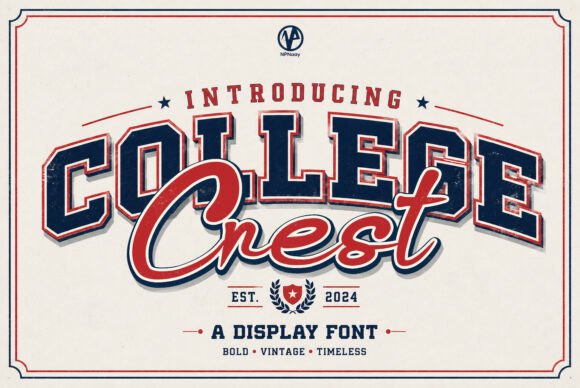 College Crest: A Bold Display Font for Brand Identity