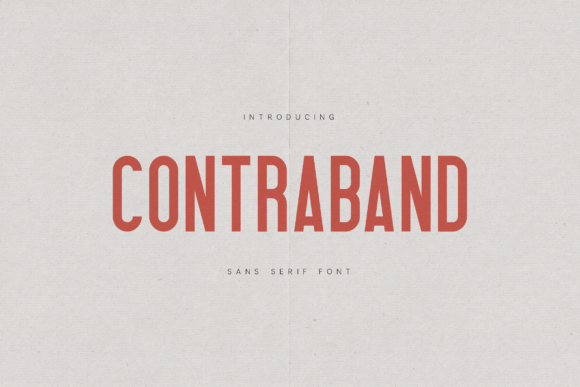 Contraband: A Bold Sans Serif for Modern Branding