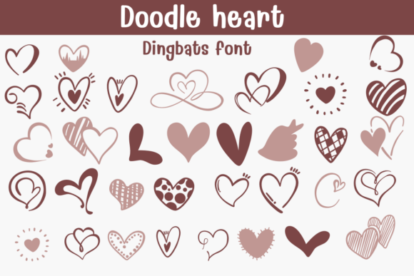 Doodle Heart: A Whimsical Font for Editorial Love