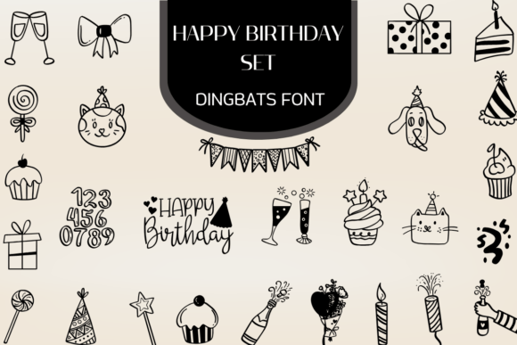 Happy Birthday Set: A Fun Font for Campaigns