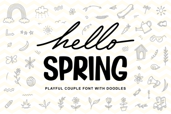 Hello Spring Trio: A Cheerful Display Font for Editors