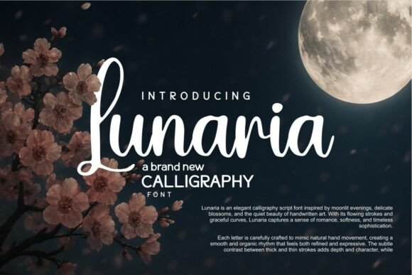 Lunaria: A Review of This Elegant Script Font for Branding