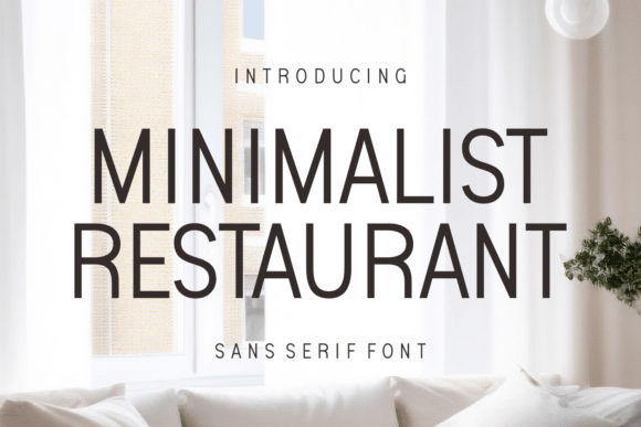 Minimalist Restaurant: A Modern Script Font for Crafters