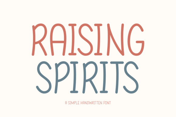 Raising Spirits: A Handwritten Font for Authentic Branding