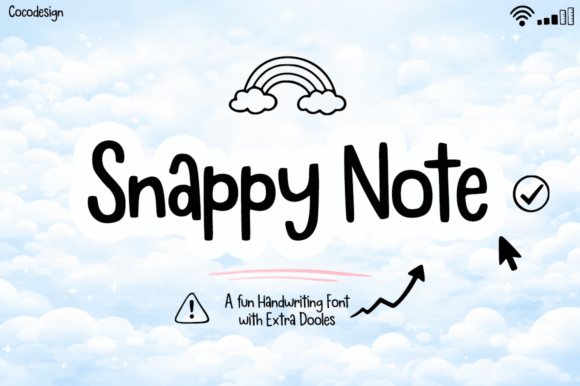 Snappy Note: A Whimsical Handwritten Font for Editors
