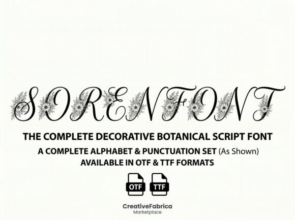 Soren: A Botanical Script Font for Elegant Branding