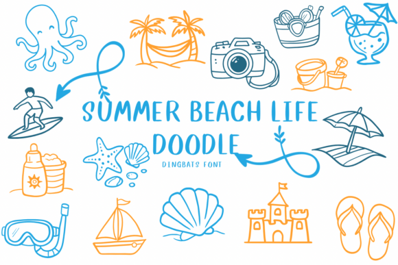 Summer Beach Life Doodle: A Fun Font for Branding