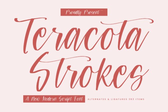 Teracota Strokes: A Modern Script Font for Branding