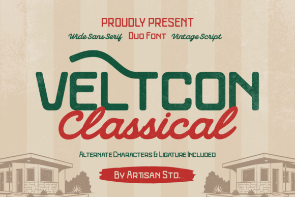 Veltcon: A Vintage Duo Font for Small Brands